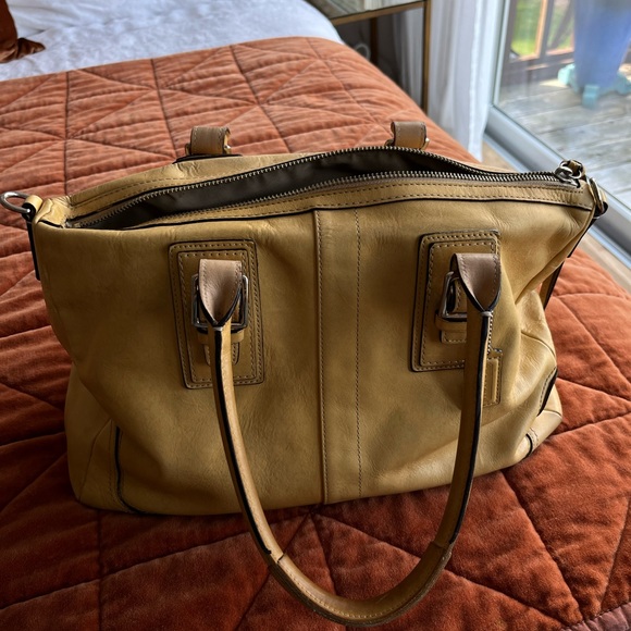 Vintage Coach Satchel Bag Naked Natural Leather - Picture 7 of 14